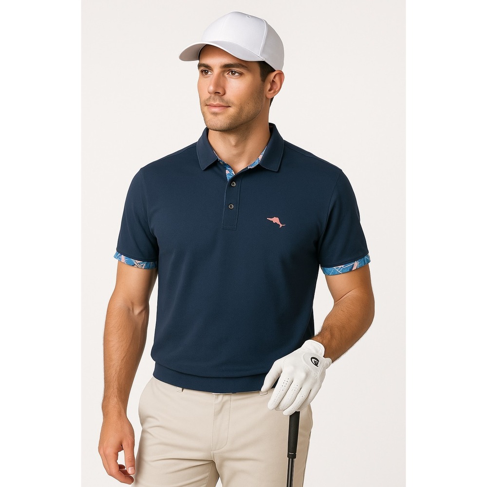 Tommy‎ Bahama Polo Shirt Mens XL Blue IslandZone Performance Golf Supima